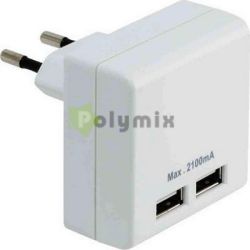 GAO-DWI USB 2-es tltadapter 250V, 2100mA, IP20