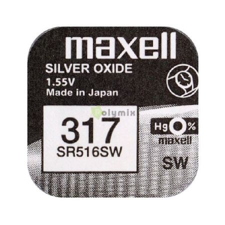 Maxell 317 SR516 ezst-oxid gombelem S/1