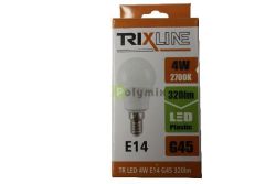 TRIXLINE 4W-E14 LED kisgömb izzó 2700K