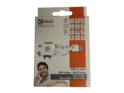  EMOS USB 2.0 A/M - MULTI/M 0,8M