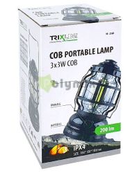  TRIXLINE 3X3W COB LED kempinglmpa fekete