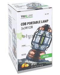  TRIXLINE 3X3W COB LED kempinglmpa bronz szn