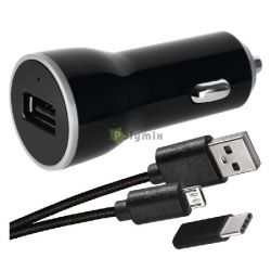  EMOS Univerzlis USB tlt 2.1A + micro USB kbel + talakt USB-C